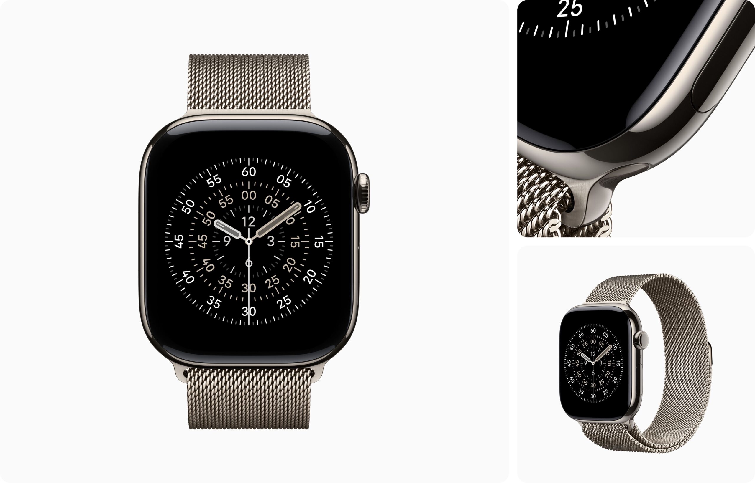 Apple Watch Series 11 （鈦金屬款）搭配米蘭式錶環&錶帶鏈